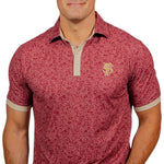 FSU Fairway Floral in garnet with FSU Interlock in front view