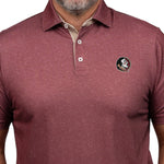 FSU Stadium Speckle in garnet with Seminoles primary logo in front view