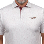 FSU Whiteout polo  with Seminoles spear in front view