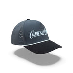 Grey and Black Campus Course Marquee Rope Hat. Fairway Performance premium hats by Campus Course.