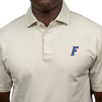 Sunday Polo in Sand with Florida F logo on chest