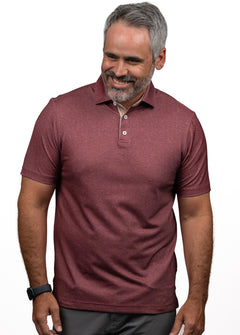 Florida State Stadium Speckle polo in garnet and gold speckle pattern