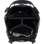 Top of black golf stand bag