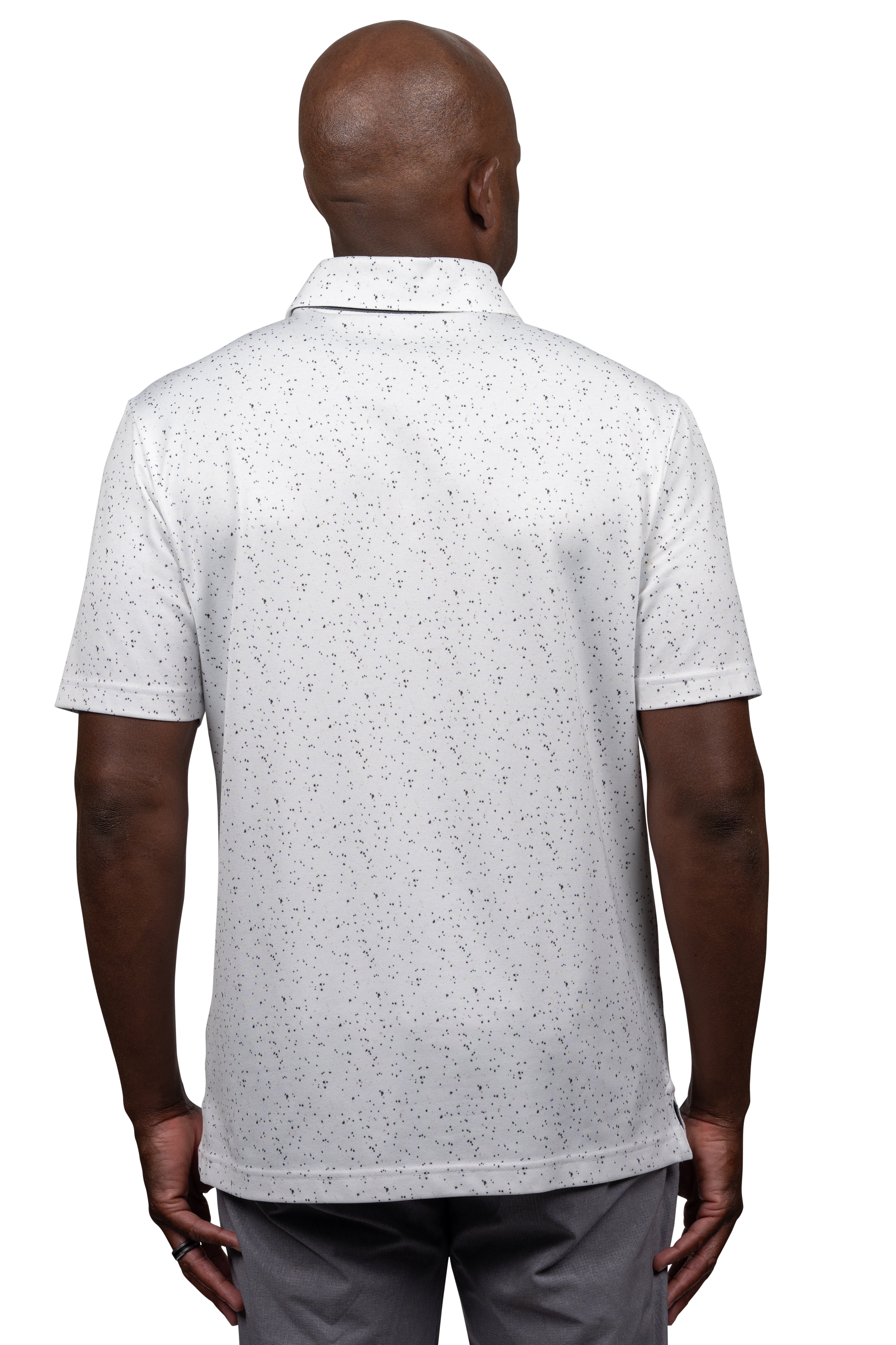 Back view of UCF Whiteout polo