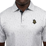 UCF Whiteout polo shirt with UCF Knight logo on chest front view