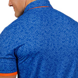 UF Fairway Floral polo shirt close up back view